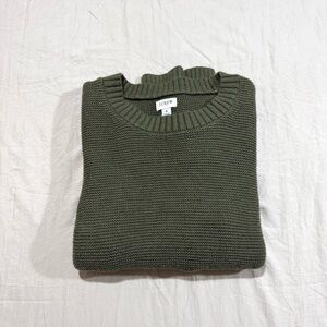 J. Crew Men's Olive Crewneck Sweater